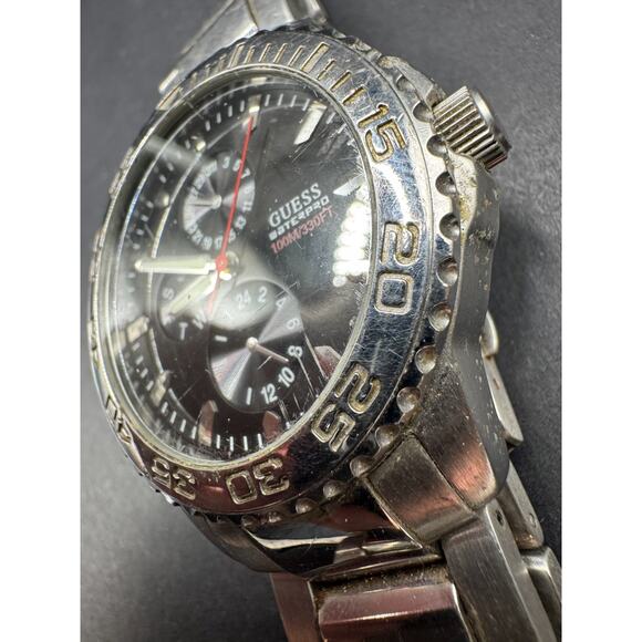 Guess Waterpro Men's Watch G95377G Black Dial Stainless Steel 41.4mm 100M WR - Picture 3 of 12